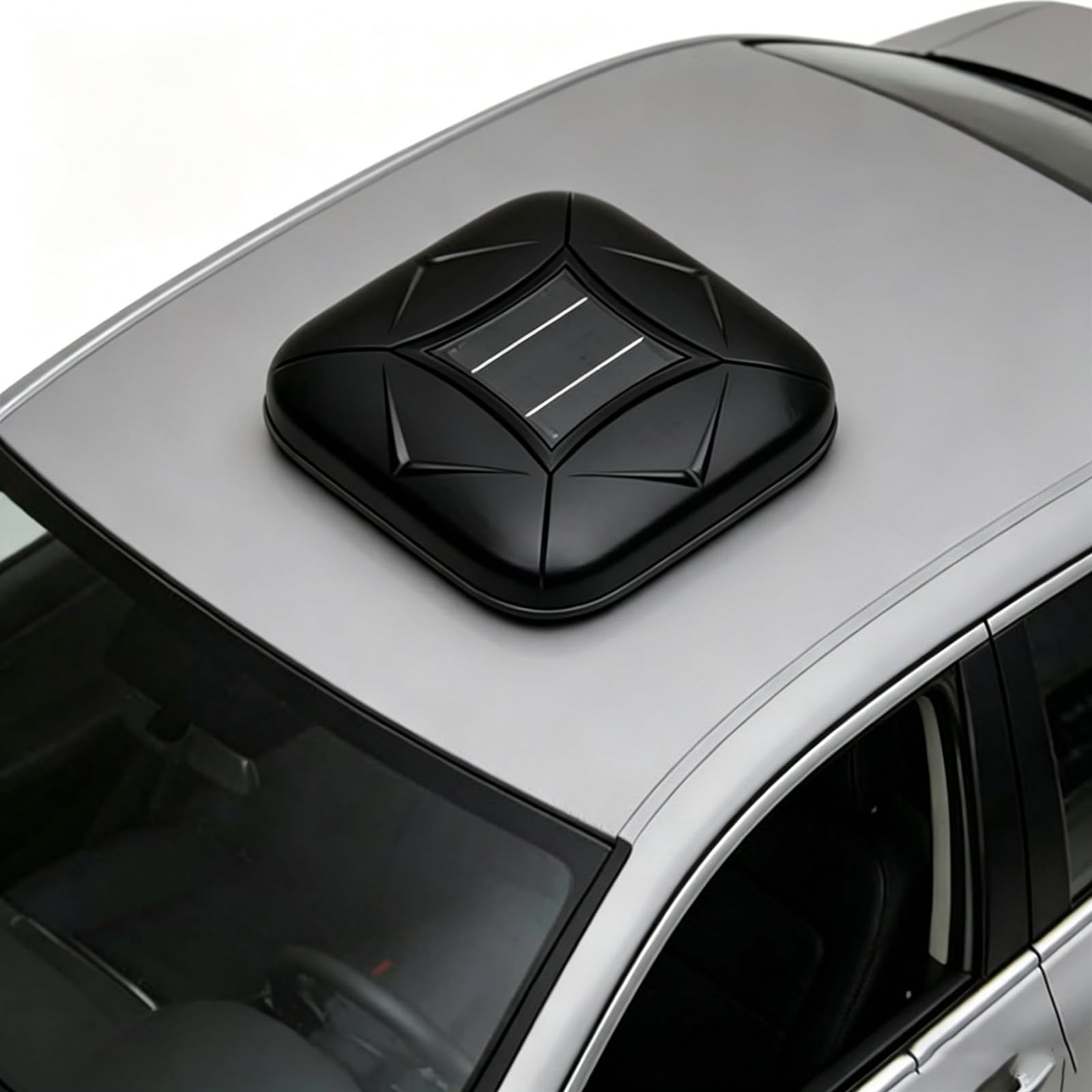 Sunseota Car Cover Solar Charging, Fully Automatic Outdoor Car Cover Portable Sun and Weather Shelter, Intelligent Remote Control Electric Shrinkage Car Window Covers Black-2L