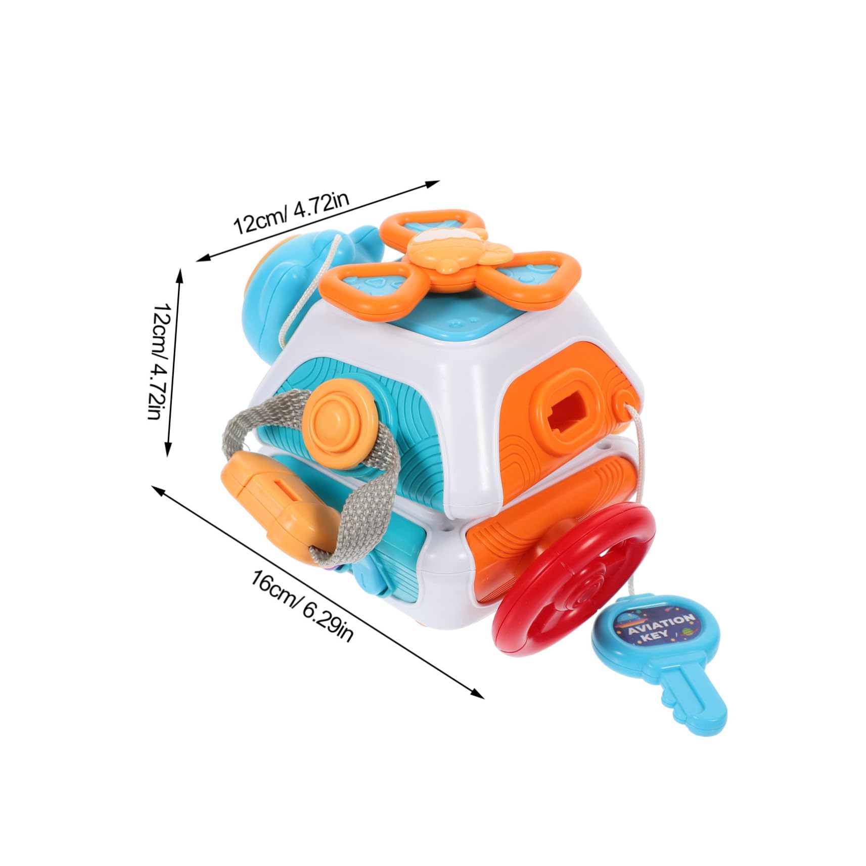 Busy Cube Giocattolo Sensoriale Montessori in Plastica per Ragazzo Ragazza | Leggero, senza Angoli Rigidi, per Viaggi e Uso Scolastico, Stimola la Manualità Fine