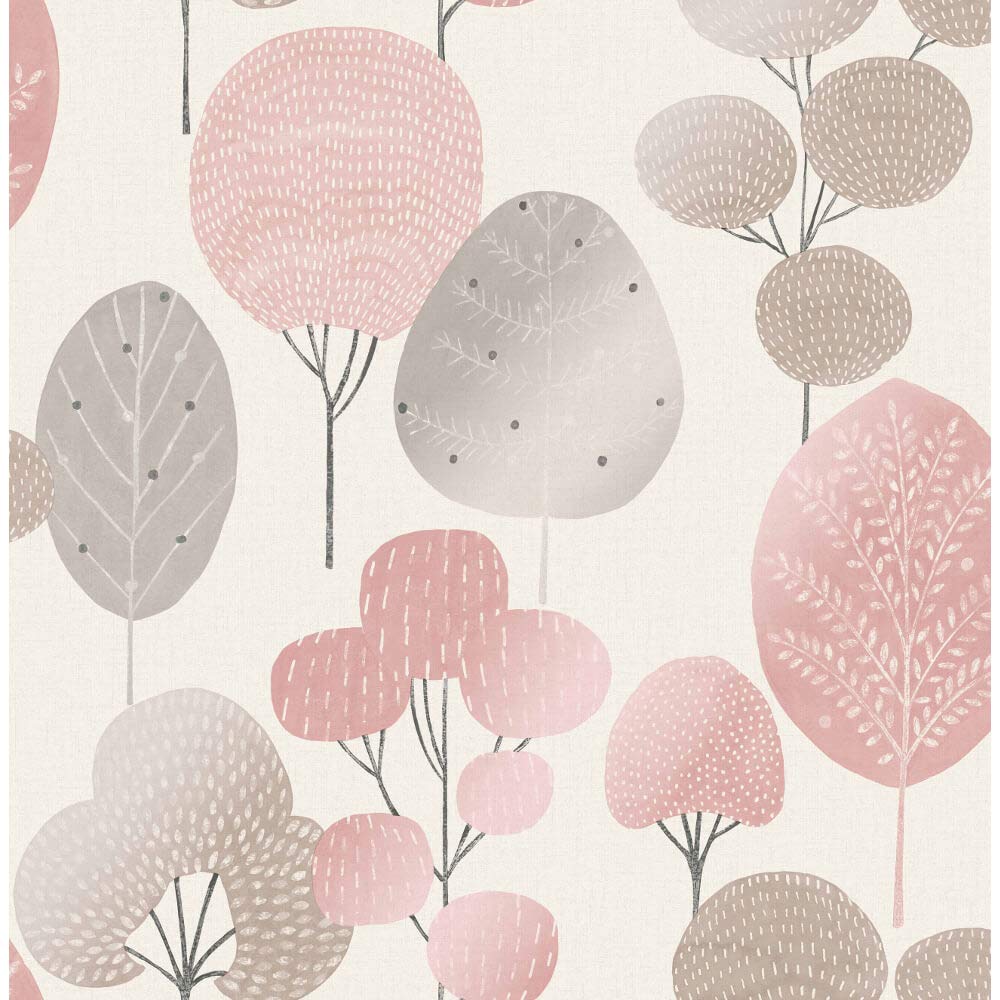 Fine Decor Wallpaper Scandi Forest Blush M1522 Full Roll