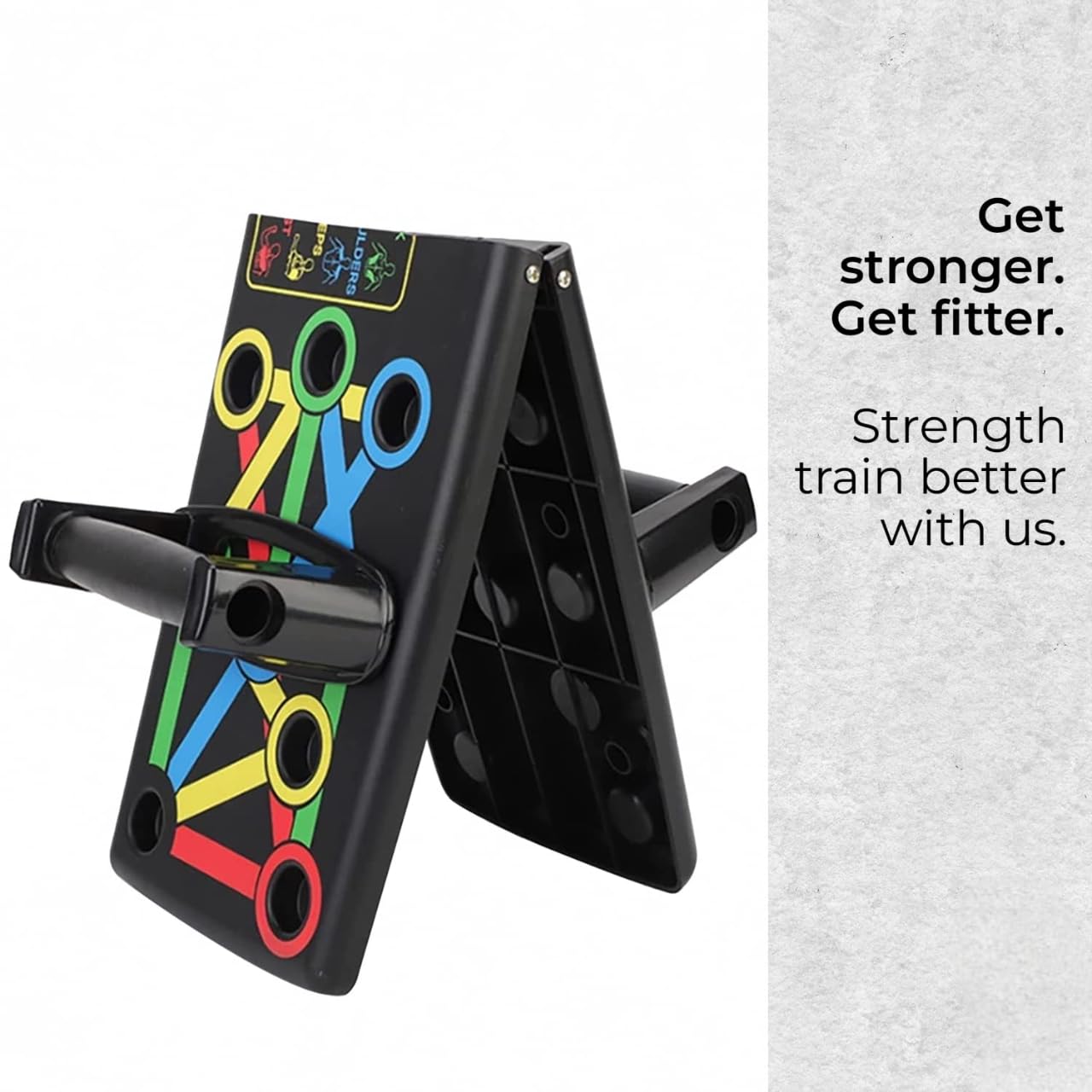 Shopeleven Ultimate Pushup Board Home Workout System – Color-Coded Push Up Bar Stand for Upper Body Training 4