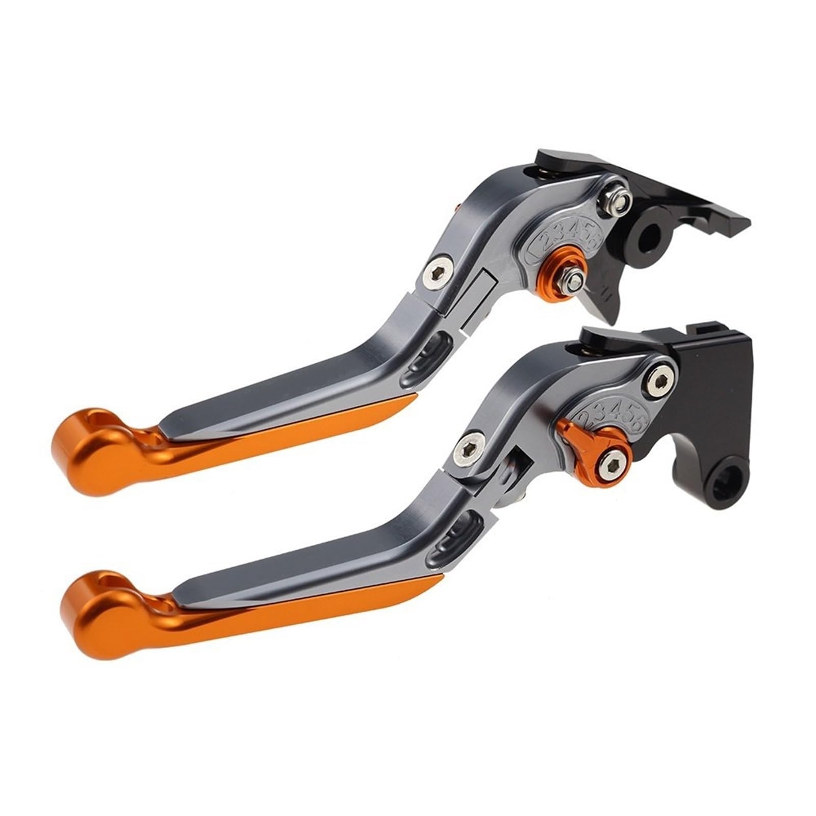 Pasuje do Z650 Z650 Z650RS 2017-2023 Akcesoria motocyklowe Składane rozszerzalne klamki hamulcowe Dźwignie sprzęgła(Gray orange)