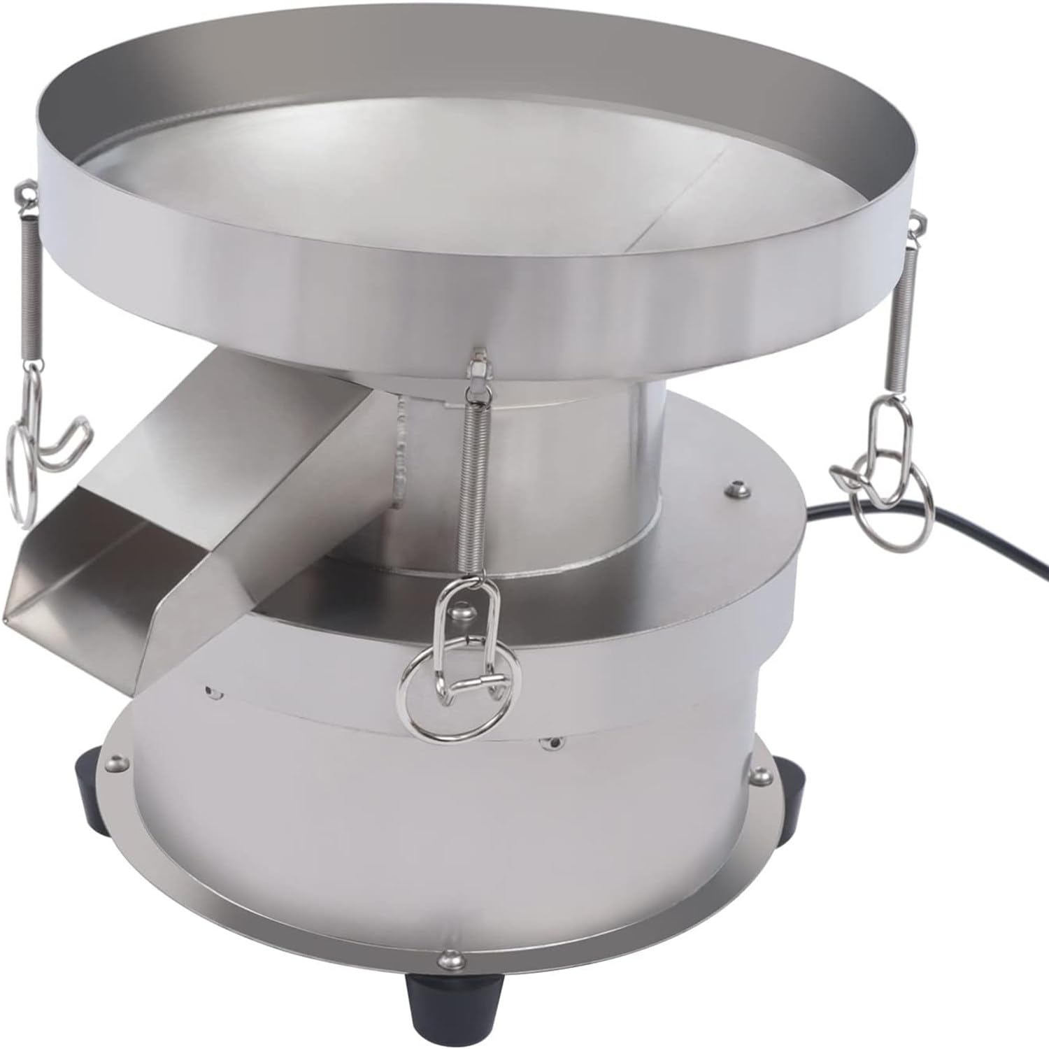 Tamiz de harina eléctrico, máquina agitadora de harina automática de 50 W, máquina tamizadora vibratoria eléctrica, máquina tamizadora de Acero Inoxidable para arroz y partículas,1800Mesh
