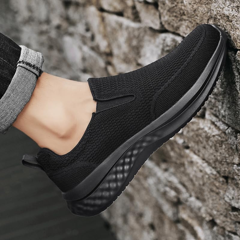 Men's Canvas Slip-on Loafers, Casual Walking Shoes, Navy Gray Khaki, Lightweight Comfort Memory Foam4