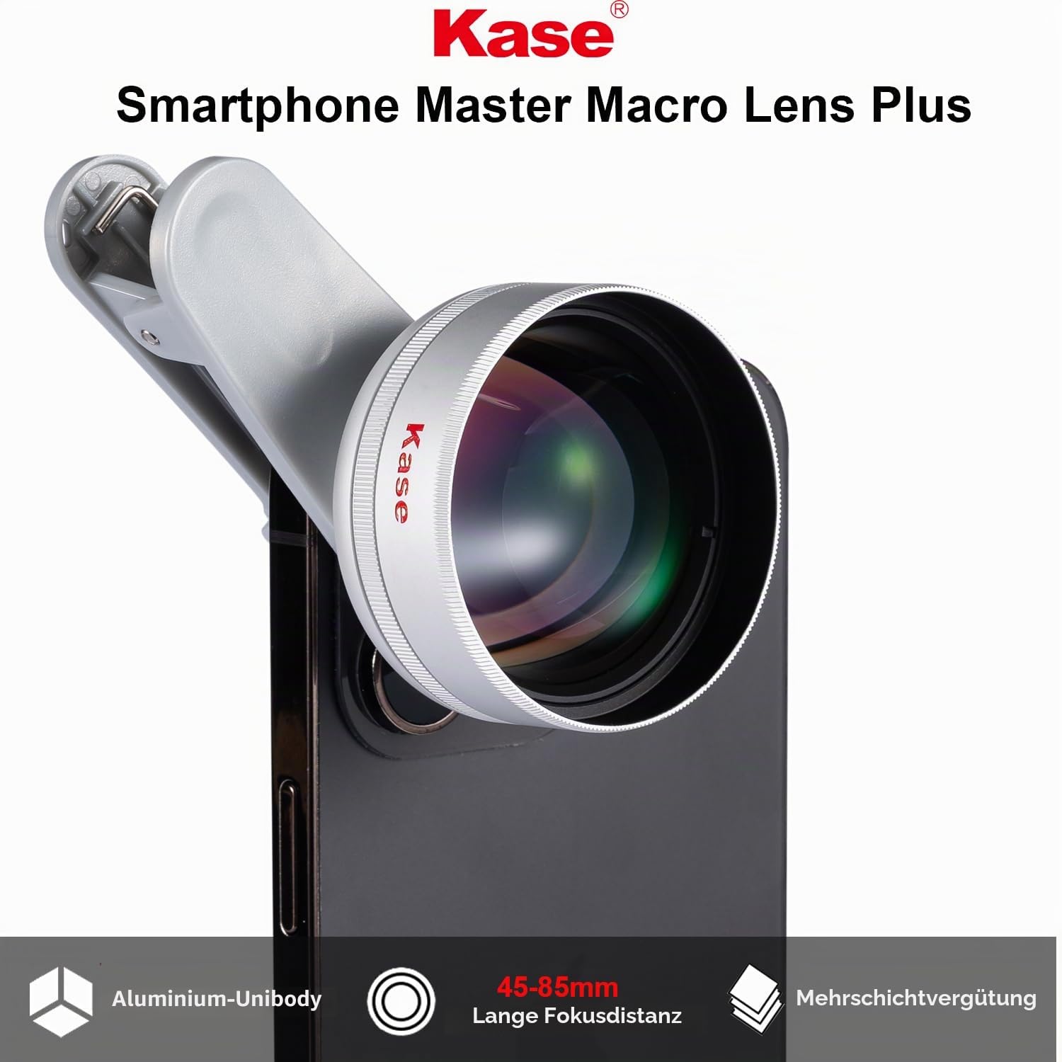 Kase Master HD Telefon-Makroobjektiv aktualisiert mehr für iPhone 17 16 15 14 13 12
