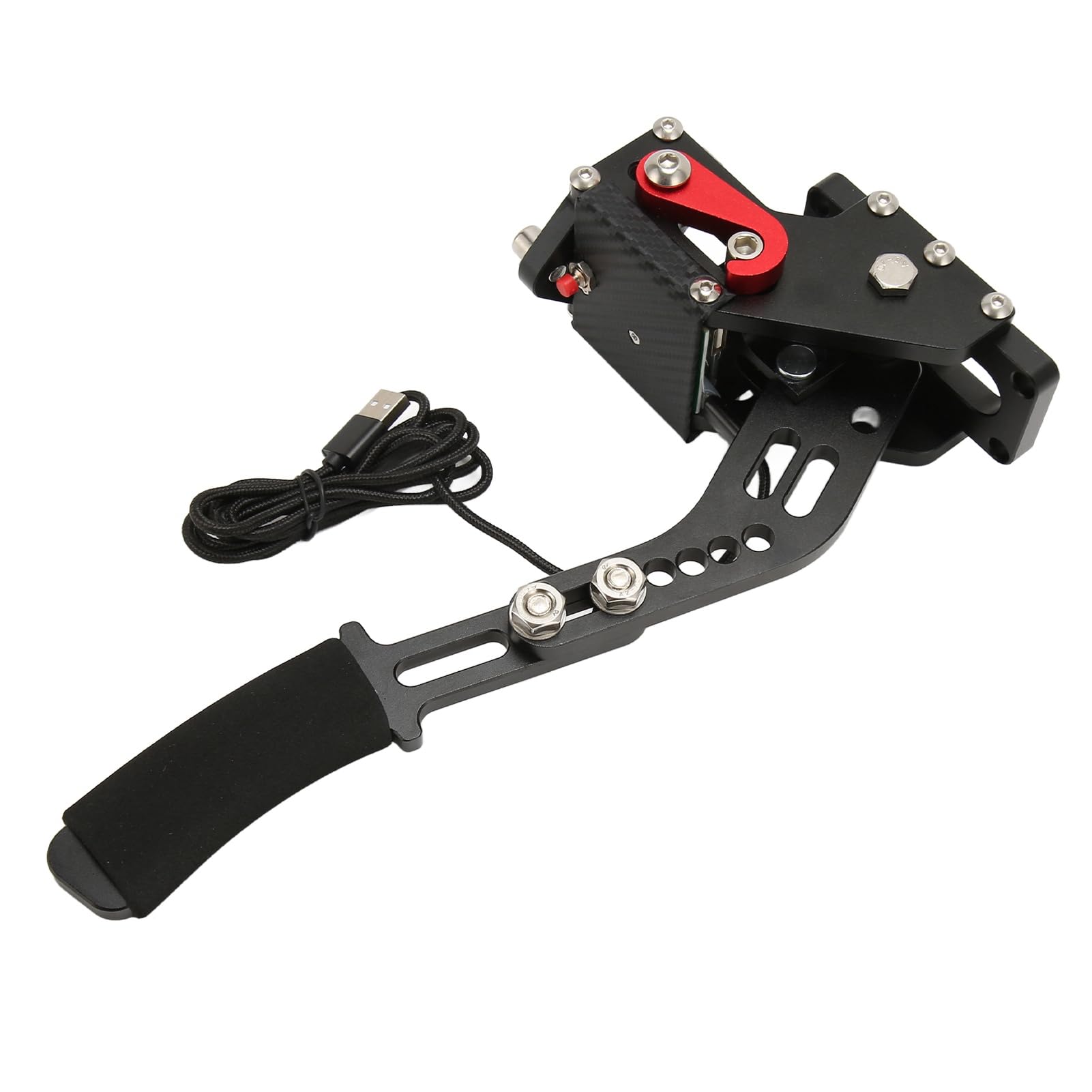 Yinhing Freno de mano USB profesional con sensor Hall, compatible con iRacing y Horizon, diseño CNC en aluminio, respuesta progresiva y conexión plug-and-play para PC y consolas Serie S/X