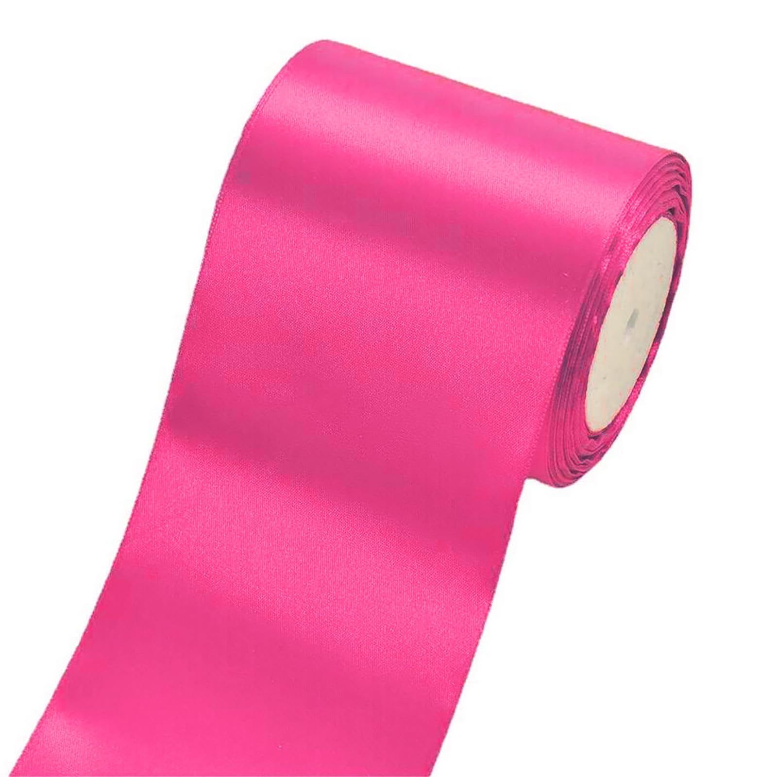 Amazon.com: ZOOYOO 4 Inch x 24 Yards Hot Pink Thick Ribbon, Wide Satin ...