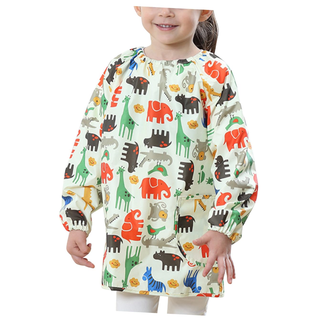 Toyvian Delantal de Pintura, Bata de Arte Mangas Largas, Color Amarillo, Talla M, Ropa Protectora Transpirable y Resistente a Manchas para Manualidades y Dibujo