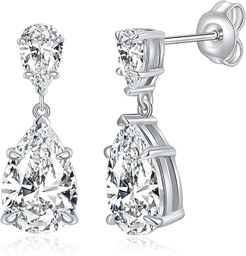 Amazon.com: WAHZAUS Dazzling 7 Carat Moissanite Drop