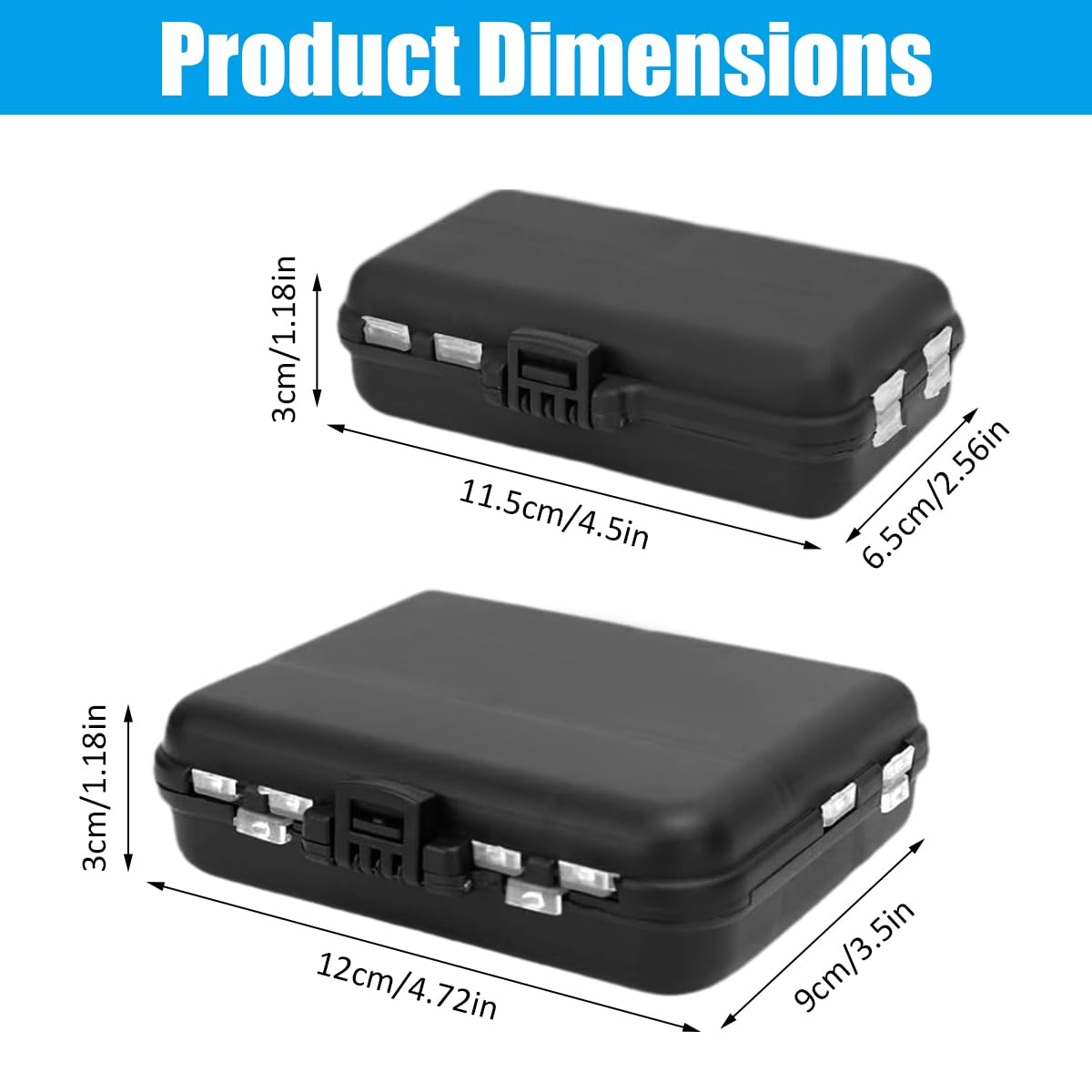 2 Piezas Caja Pesca, Doble Capa Caja de Aparejos, Impermeable Caja de Pesca Plástica para Cebos de Pesca, Almacenamiento de Aparejos y Pesca Al Aire Libre — view 2