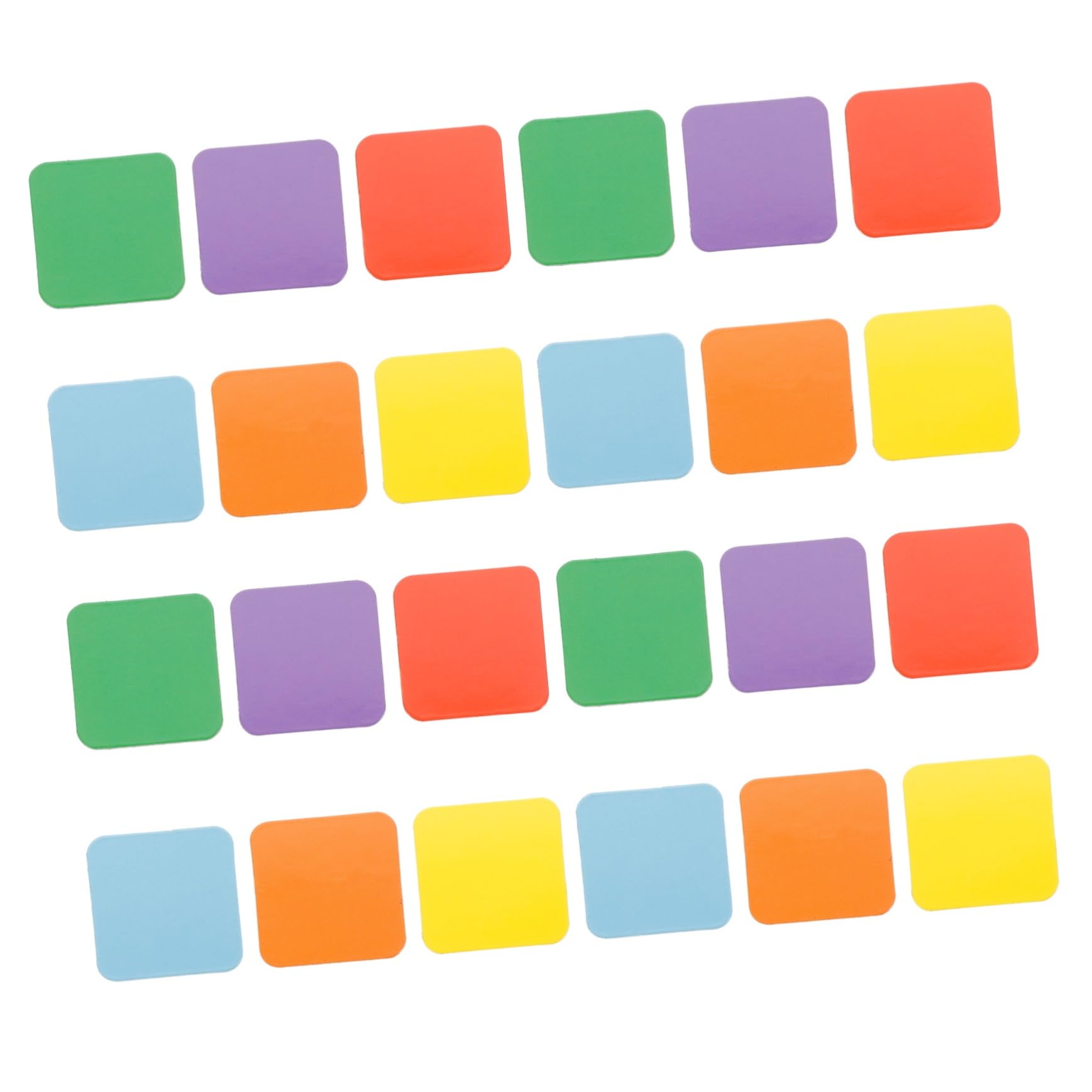 OKUMEYR Educational Magnets 24pcs Square Magnets for Fridge Square Fridge Magnetic Stickers Random