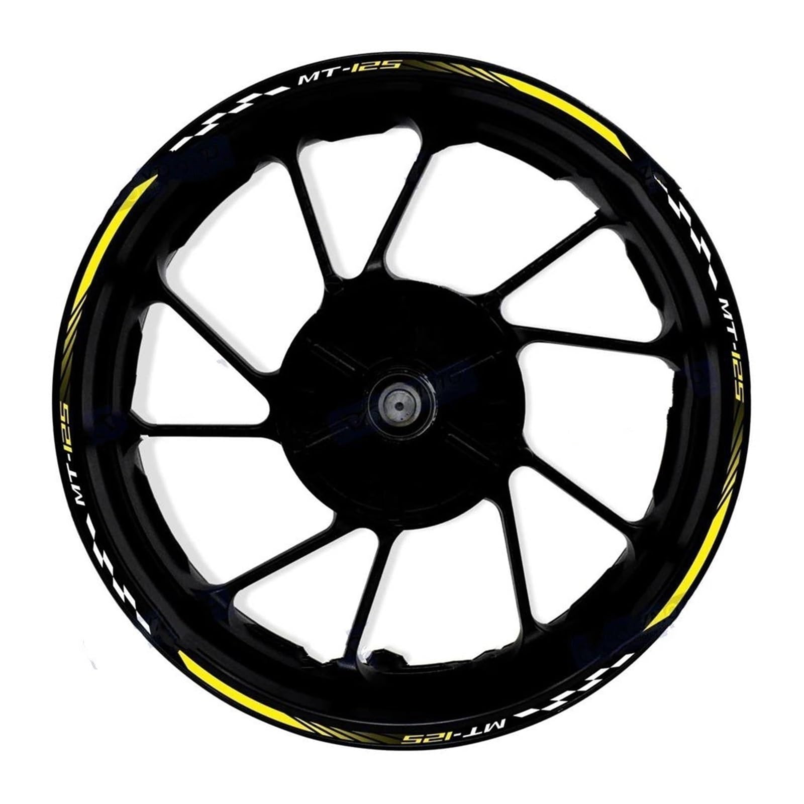 Motorcycle for Yamaha MT-125 MT125 Wheel Stickers Night Reflective Rim(Color23)