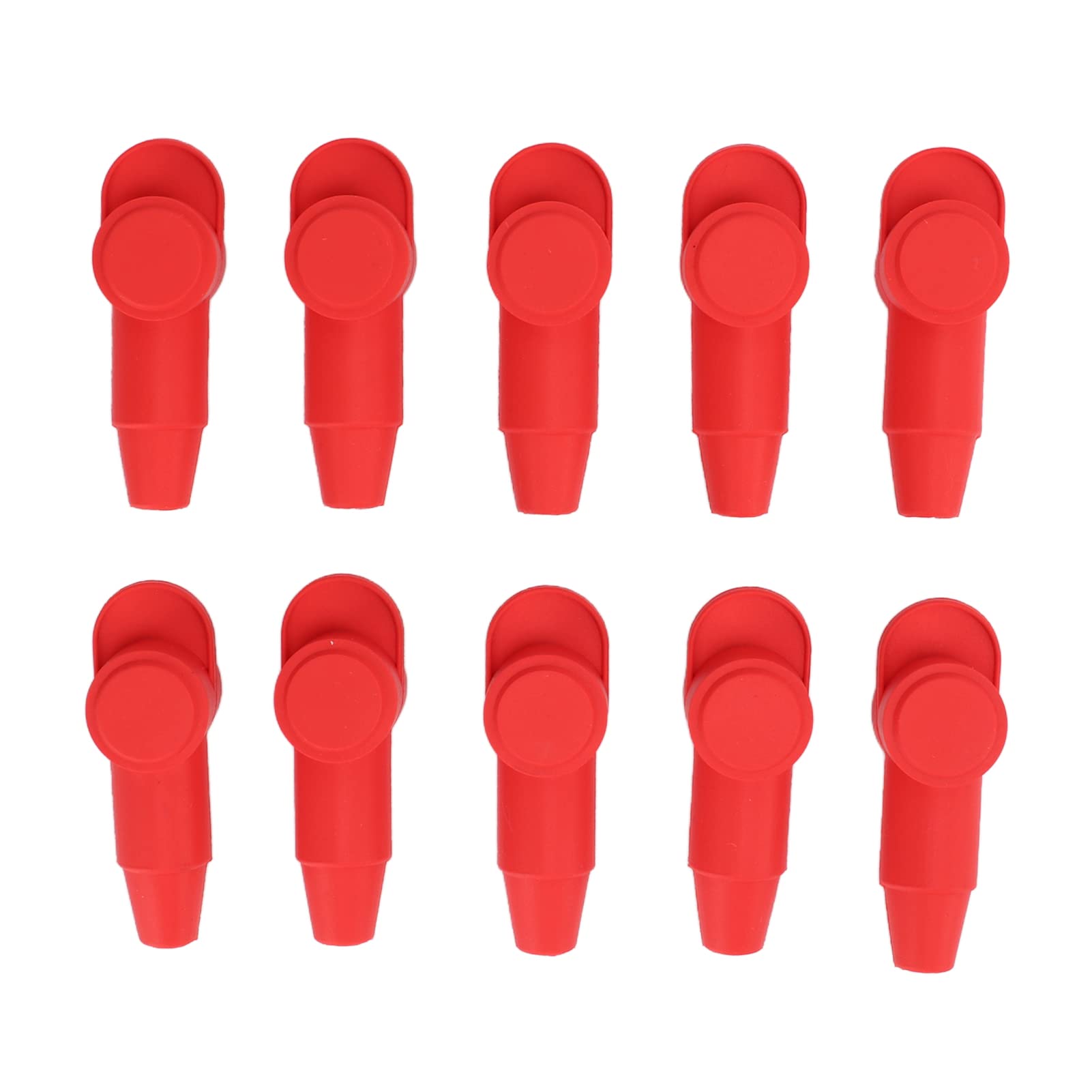 Sorandy 10PCS Terminal Cover Silicone, Red, Professional Wiring Appearance with Silicone Material for 10‑2AWG Wire Alternator Starter Solenoid Power Junction Studs Protector Relacement