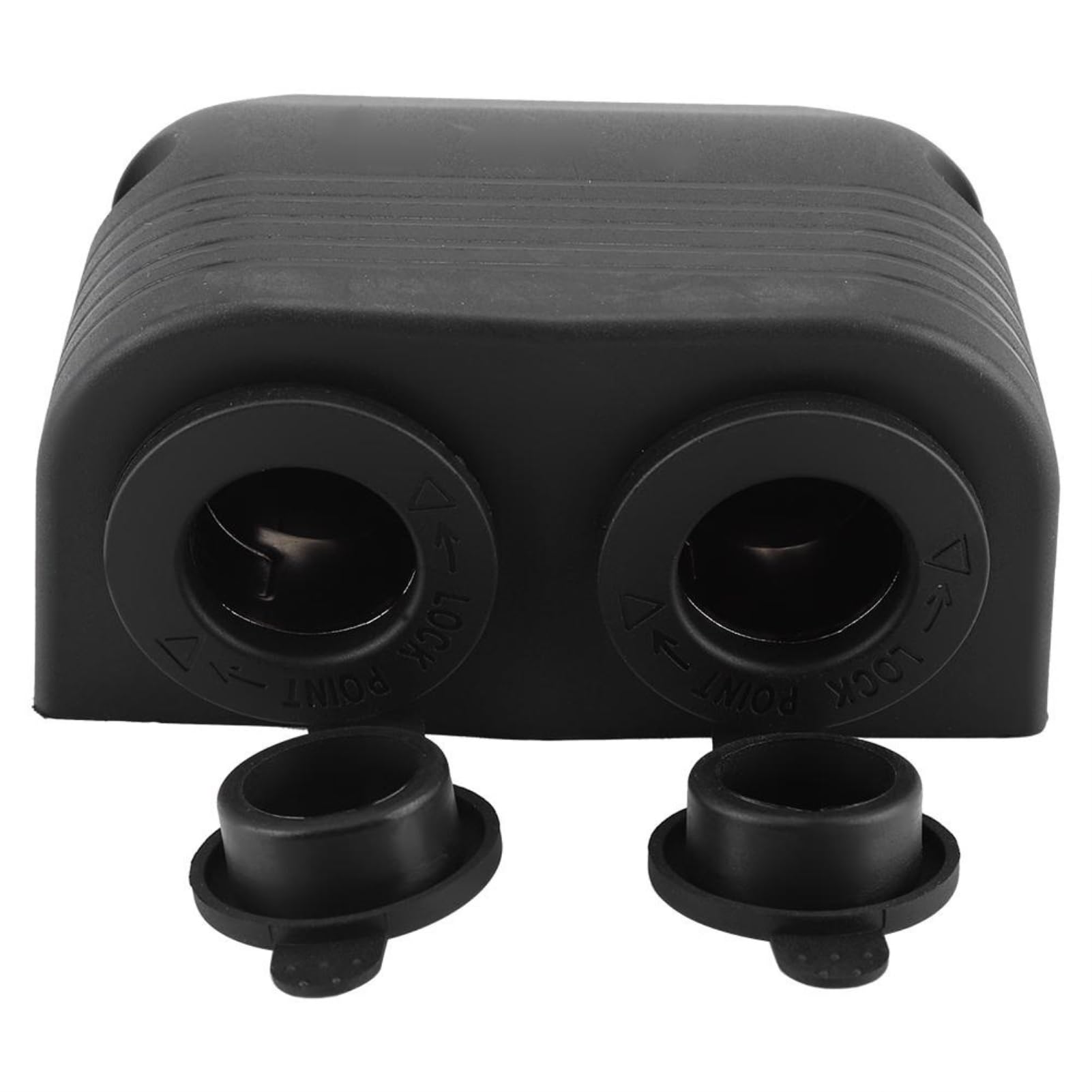 VOBOR Presa Accendisigari, DC 12V-24V Doppio USB Pannello Tenda a Due Fori Presa Accendisigari Impermeabile per Auto Moto Marine ATV RV
