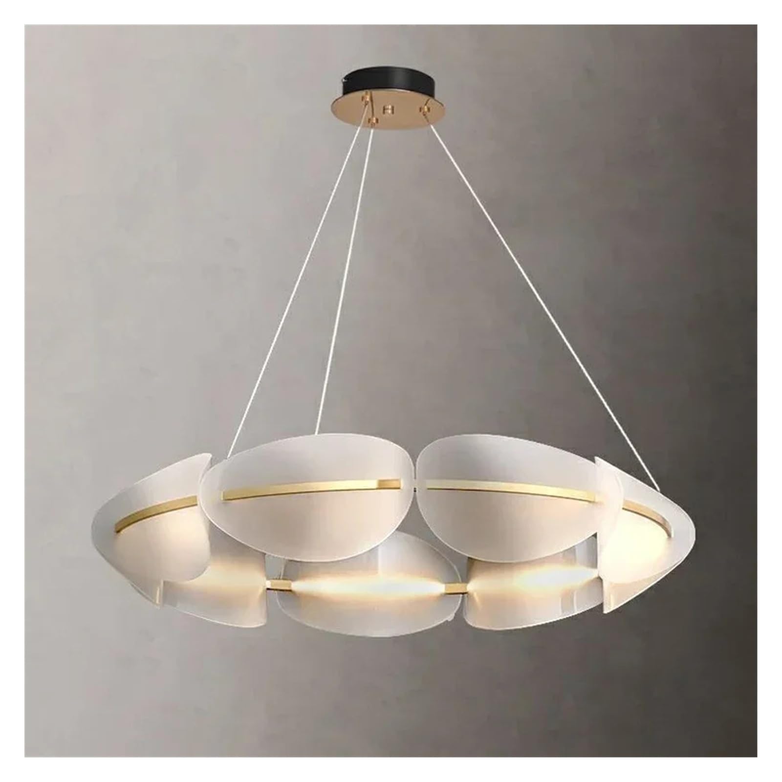 Lustre Moderne en Acrylique à LED en Forme de Feuille, idéal pour Le Salon, la Salle à Manger, la Chambre, la Cuisine. Suspension décorative (12 lumières, Neutre).