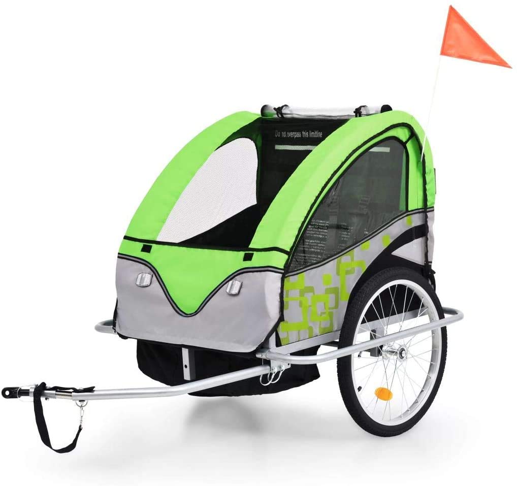 2人乗りトレーラー Amazon | チャイルドトレーラー サイクルトレーラー 子供2人乗せ 1歳