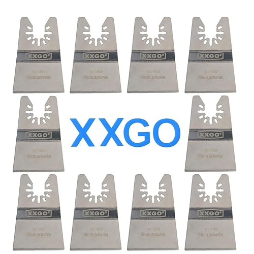 Miniatura 8 de XXGO 10 Uds Universal 2 pulgadas de acero inoxidable oscilante multi herramienta rígido raspador cuchillas para pintura, eliminación de lechada
