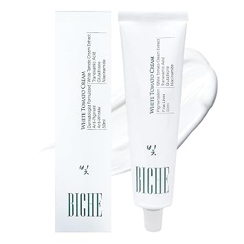 BICHE Dermatologist Formulated White Tomato Cream with Niacinamide, Tranexamic Acid, Glutathione Face Cream 50ml - Anti-Aging, Dark Spot Corrector, 100hrs Deep Hydration
