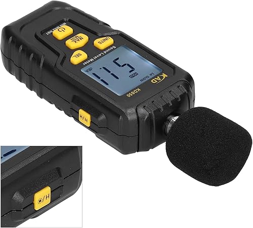 Miniatura 7 de Fydun Multifunctional Sound Meter Decibel Monitoring Temperature Tester Instrument Kd850 Wide Range of Uses (KD850)