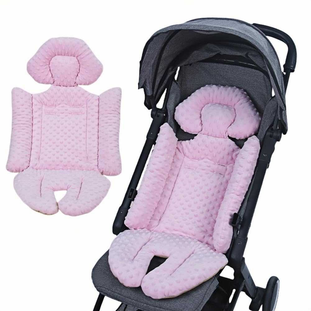 Baby Stroller Seat Cushion, Universal Soft Comfy Pram Seat Liner Non-Slip Pushchair Pad Toddler Infant Head Neck Support Pad for Pushchair Pram Stroller High Chair Buggy