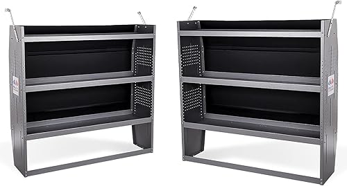 AA Products SH-4304(2) Sistema de almacenamiento de estantería de acero para furgonetas NV200, Transit Connect 2014+, Promaster City y Chevy City