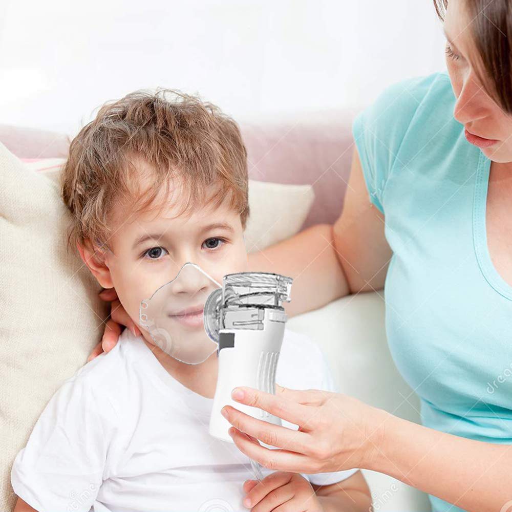 Nebulizzatore a microgrid ultrasuoni portatile Mini Topchance, atomizzatore per inalatore di vapore muto, evaporatore portatile per viaggi e famiglie (Grigio)
