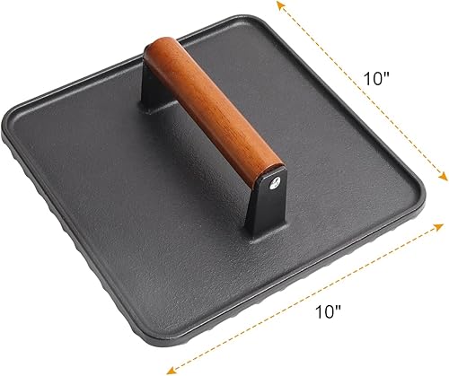Miniatura 2 de SafBbcue Cubierta rectangular de acero inoxidable de 14 pulgadas para fundición de quesos y plancha rectangular de hierro fundido para parrilla de