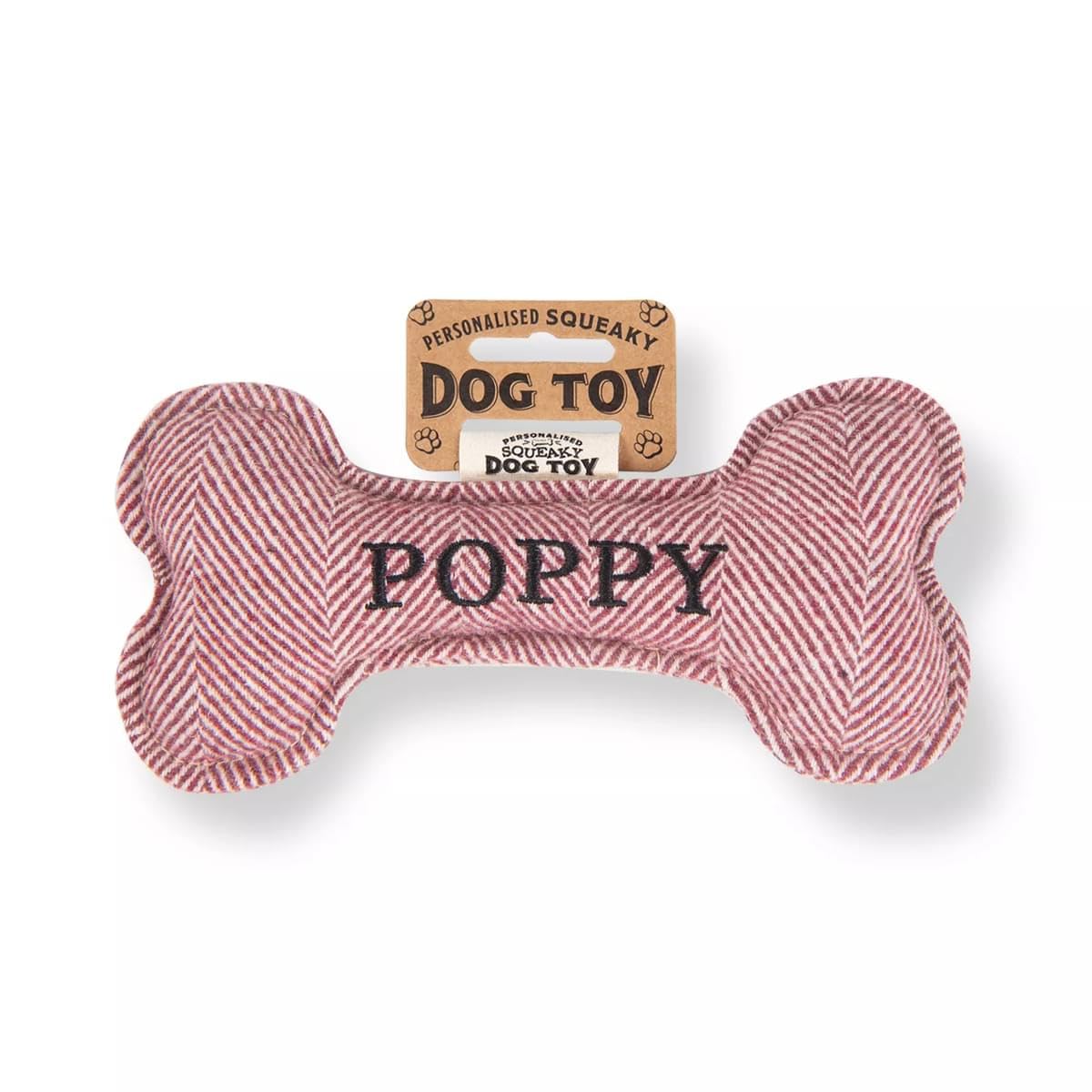 History & Heraldry Squeaky Dog Toy (Poppy), Natural
