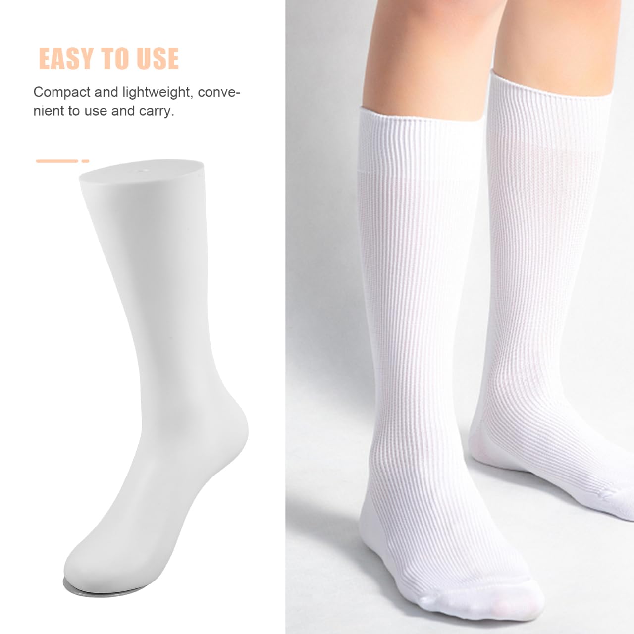 STOBAZA Sockenfuß-Modell Mannequinfuß Für Herrensocken Socken-Display-Halter Mit Realistischen Proportionen Tragbares Socken-Ausstellungsmodell Für Einzelhandel Schaufenster Und Fotografie