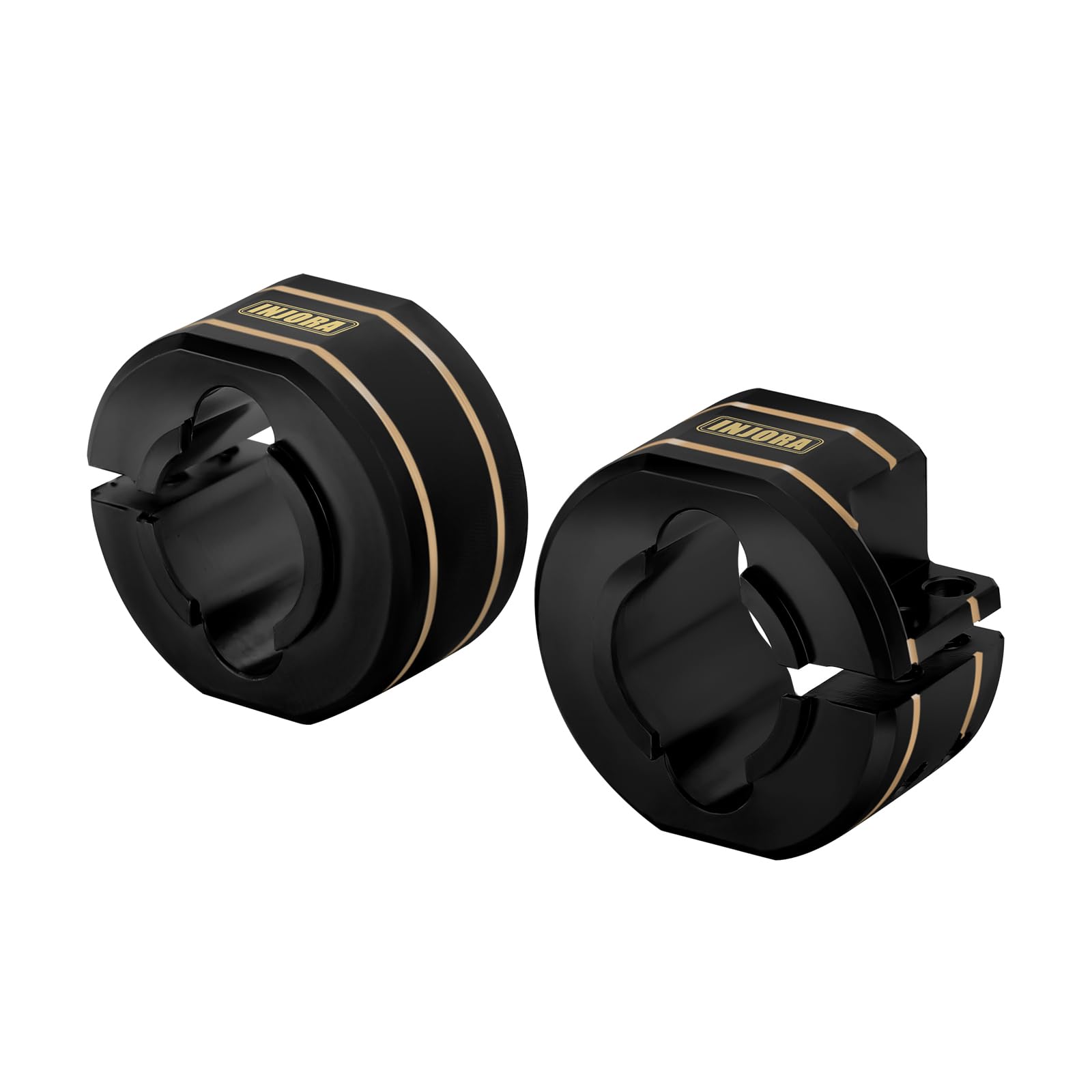 INJORA Contrappesi dell'Asse Posteriore Ottone 14g per cingolato TRX4M Upgrade 1/18 RC, Nero