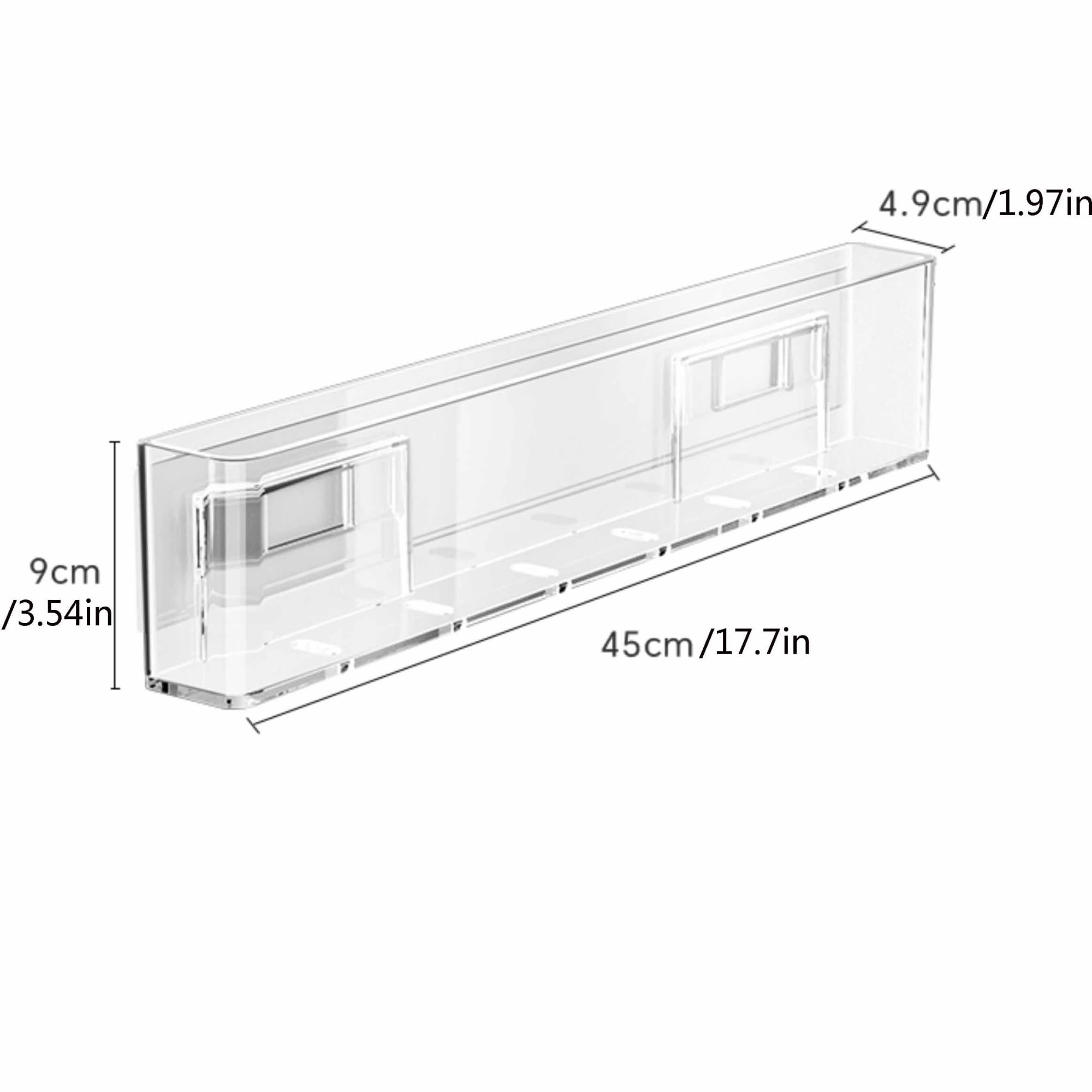 Estantes de pared, Estantería de acrílico transparente, estante de pared flotante Invisible, estante de exhibición de libros, adhesivo sin costuras montado en la pared ( Color : Style1 , Size : 2pcs )