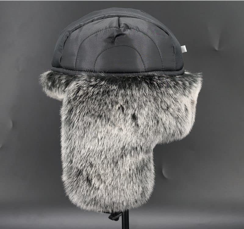 Cappello da trapper invernale unisex da uomo Cappello caldo da donna Spessa morbida protezione per le orecchie con paraorecchie in morbida pelliccia sintetica per pattinaggio all'aperto, sci o