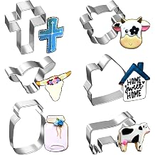 Cow Cattle Cookie Cutters Set - 6PCS