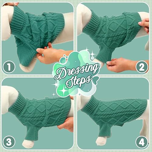 Miniatura 5 de EMUST Suéter de punto para gatos, suéter de punto para perros, suéteres para gatos, suéter de Navidad para perros pequeños y medianos, cachorros,