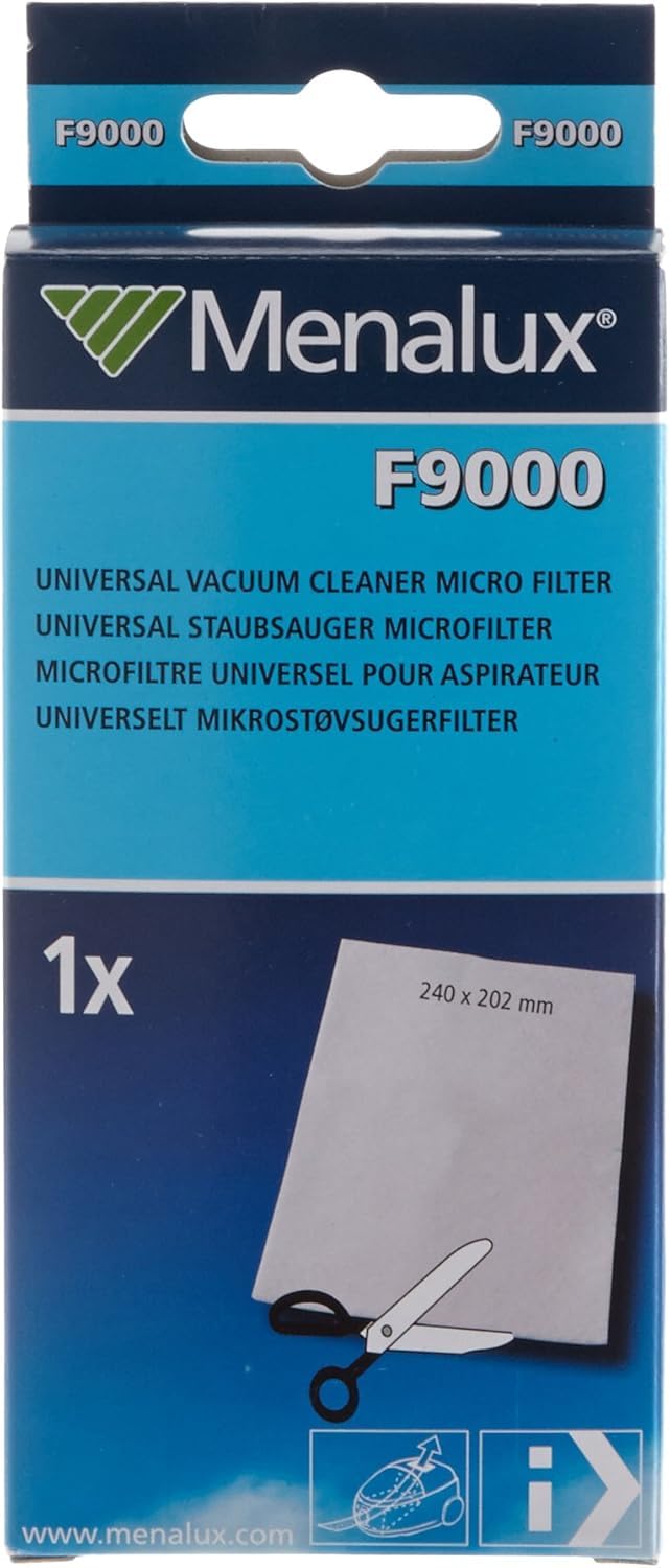 Menalux universal cut-to-size motor air filter for vacuum cleaners 240mm x 202mm