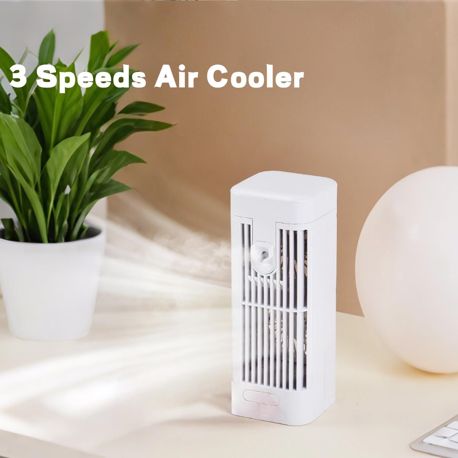 Przenośne Klimatyzatory, ładowarka Powietrza 1200 MAh dla źródeł Zasilania Wsparcia USB, AC z Dużym Zbiornikiem na wodę 120 Ml do Biura, Salonu, Kempingu