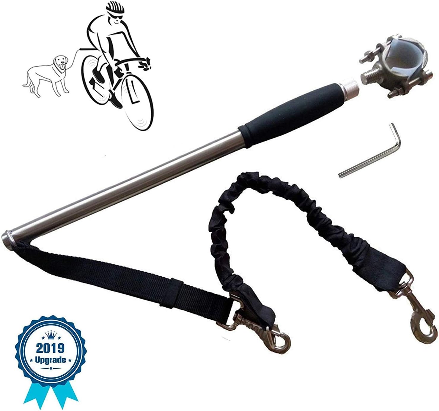 Deyace Dog Bike Leash, Easy Installation/Removal Hand Free Dog Bicycle Exerciser Leash for Exercising Training Jogging Cycling and…