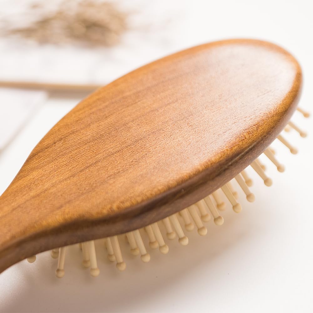 TAN MUJIANG Spazzola per capelli da donna in legno naturale antistatico YM3-2