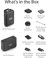 Vista 5 de DJI Mic (1 TX + 1 RX), Micrófono Lavalier Inalámbrico, Alcance de 250m (820 pies), Compacto y Ultraligero, 14 Horas de Grabación, Micrófonos