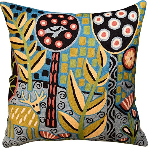 Kashmir Designs Turquoise Tree of Life Throw Pillow Cover Karla