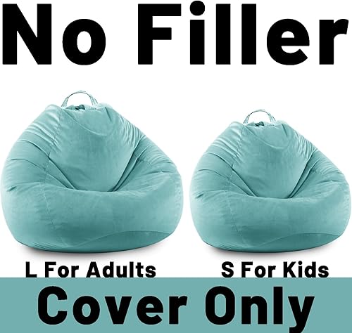 Miniatura 5 de Funda para puf de almacenamiento de animales de peluche (sin relleno), con cremallera, suave, mullida, rellenable, para organizar juguetes de