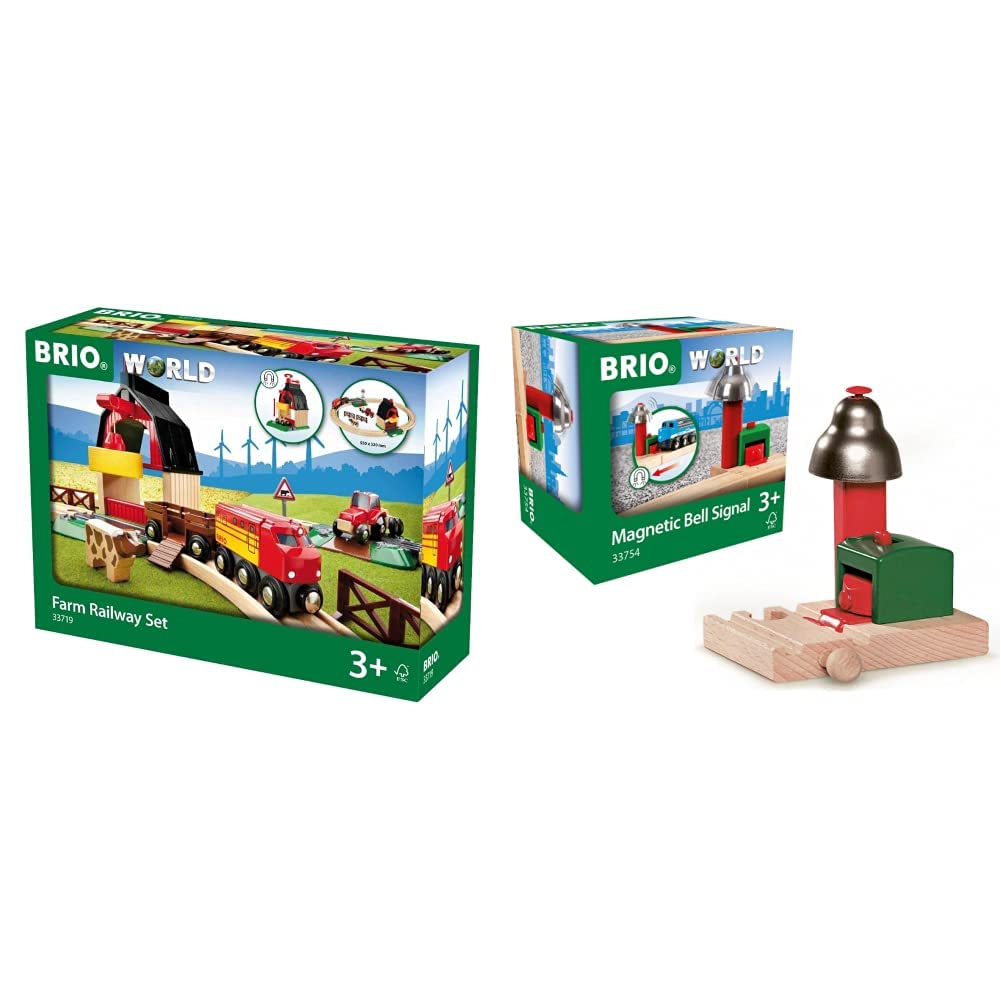Brio Gioco Prima Infanzia, Multicolore, 33719 & 33754 Segnale Magnetico Con Campana, Accessorio, Eta Raccomandata 3+