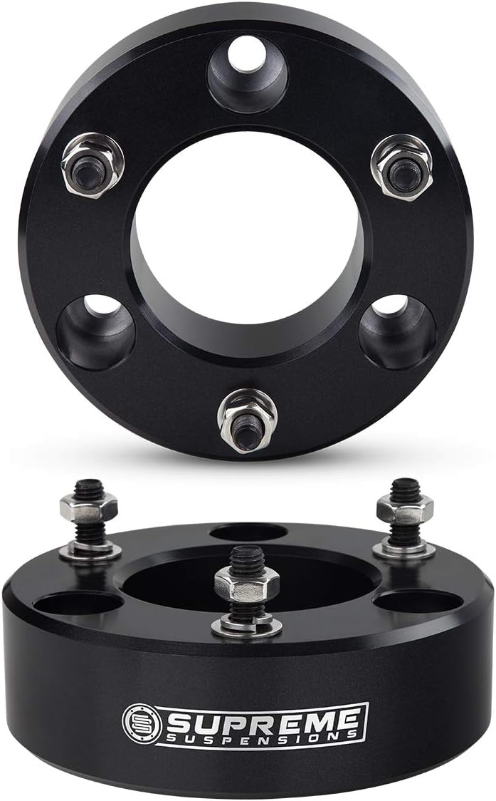 Supreme Suspensions - 3" Front Leveling Kit for 2007-2016 Cadillac Escalade 2WD 4WD - T6 Billet Aluminum Strut Spacers Lift Kit (Black)