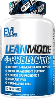 Evlution Nutrition Leanmode + Probiotic, Advanced Probiotic Capsule Supplement, 15 Billion CFUs per Serving, Digestive Support & Gut Health (40 Servings)