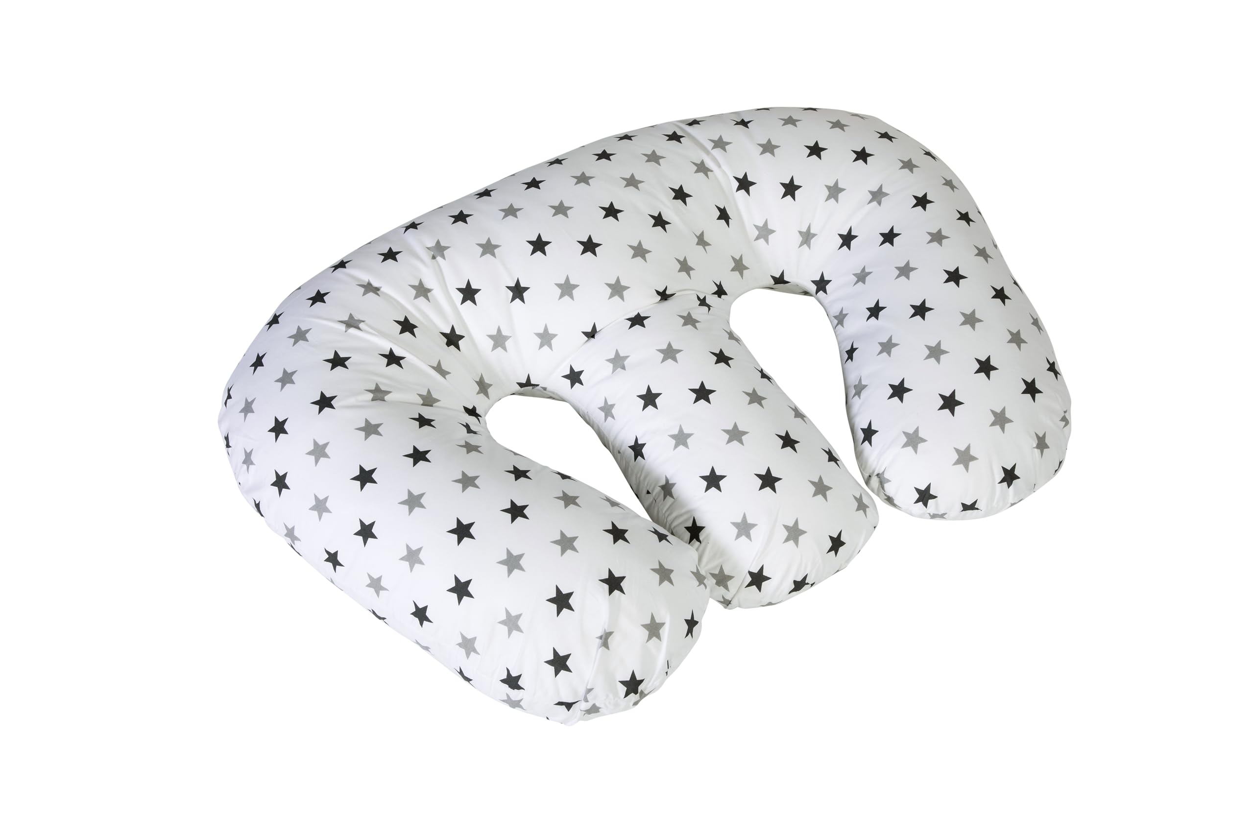 Cuddles Collection Twin Nursing Pillow Breast feeding Support 4 in 1 Pillow - Silver Twinkle