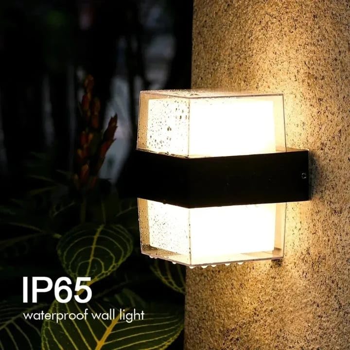 Image of blissbells Modern 10W LED Wall Light | Black Square Wall Lamp with Warm White Up-Down Glow for Living Room, Bedroom & Home Decor