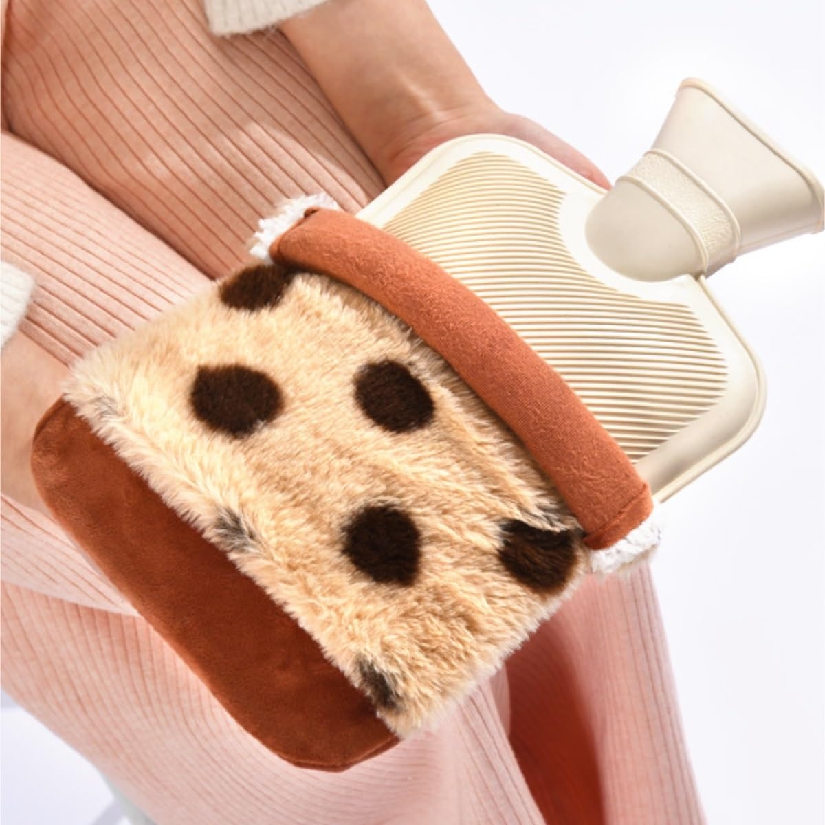 Hot Water Bottle Mano Caldo Borsa For Acqua Calda Con Riempimento D'acqua Fodera In Gomma Addensata Borsa For Acqua Calda Con Riempimento D'acqua In Peluche For Uso Domestico Borse Acqua Calda(Pink,26