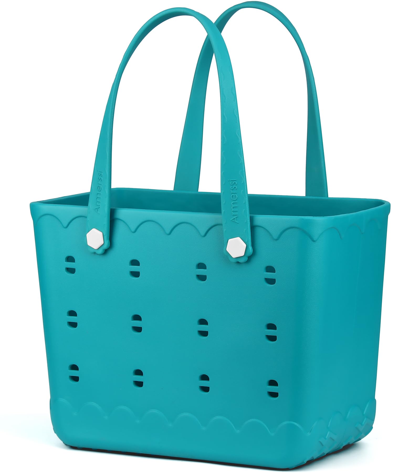 LiAYiD Rubber Beach Tote Bag Waterproof Tip-Proof Outdoor Tote Bag for the Beach Boat Pool Sports