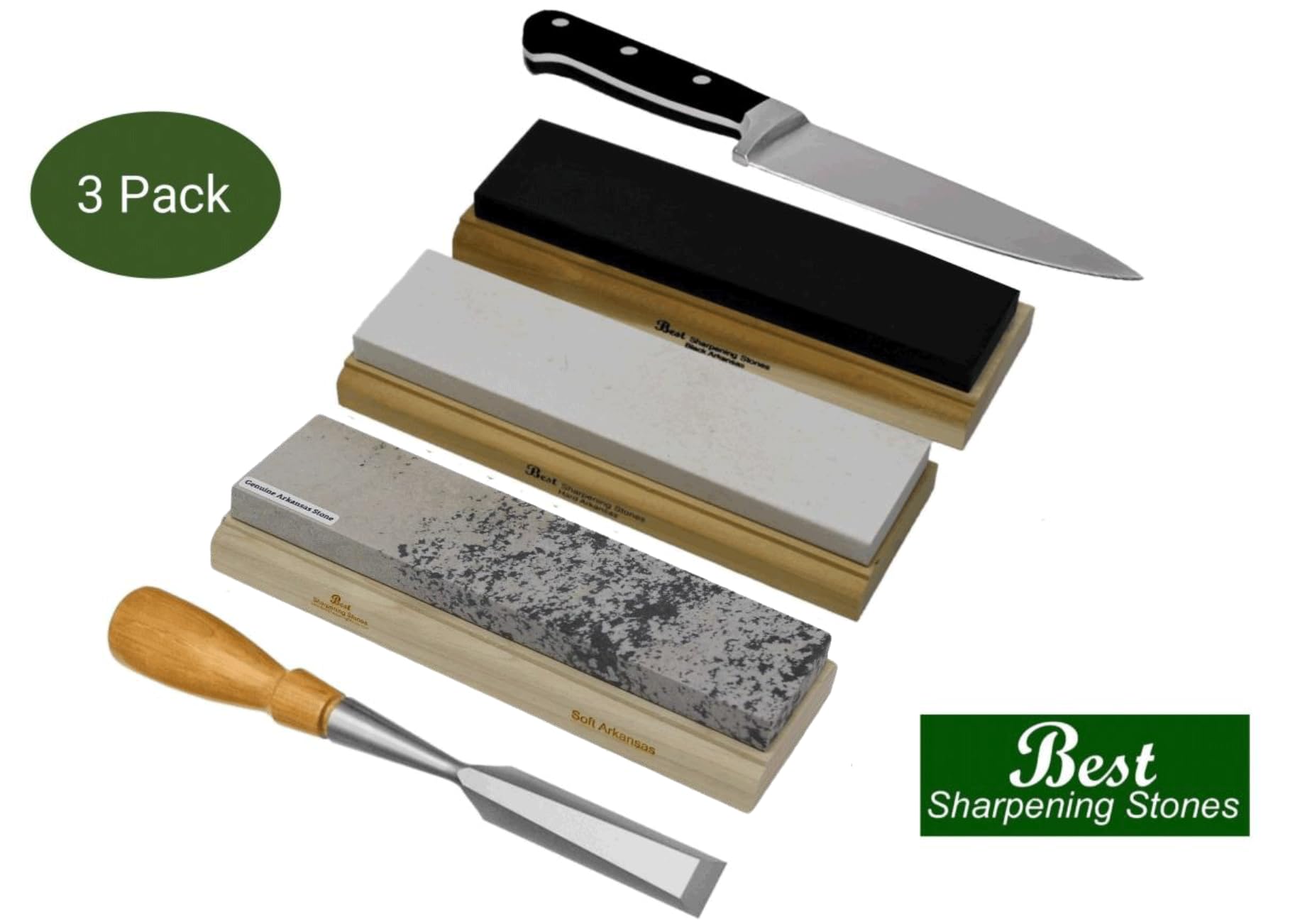 Arkansas Sharpening Stone Set - Wood Mounted 6 product thumbnail 3