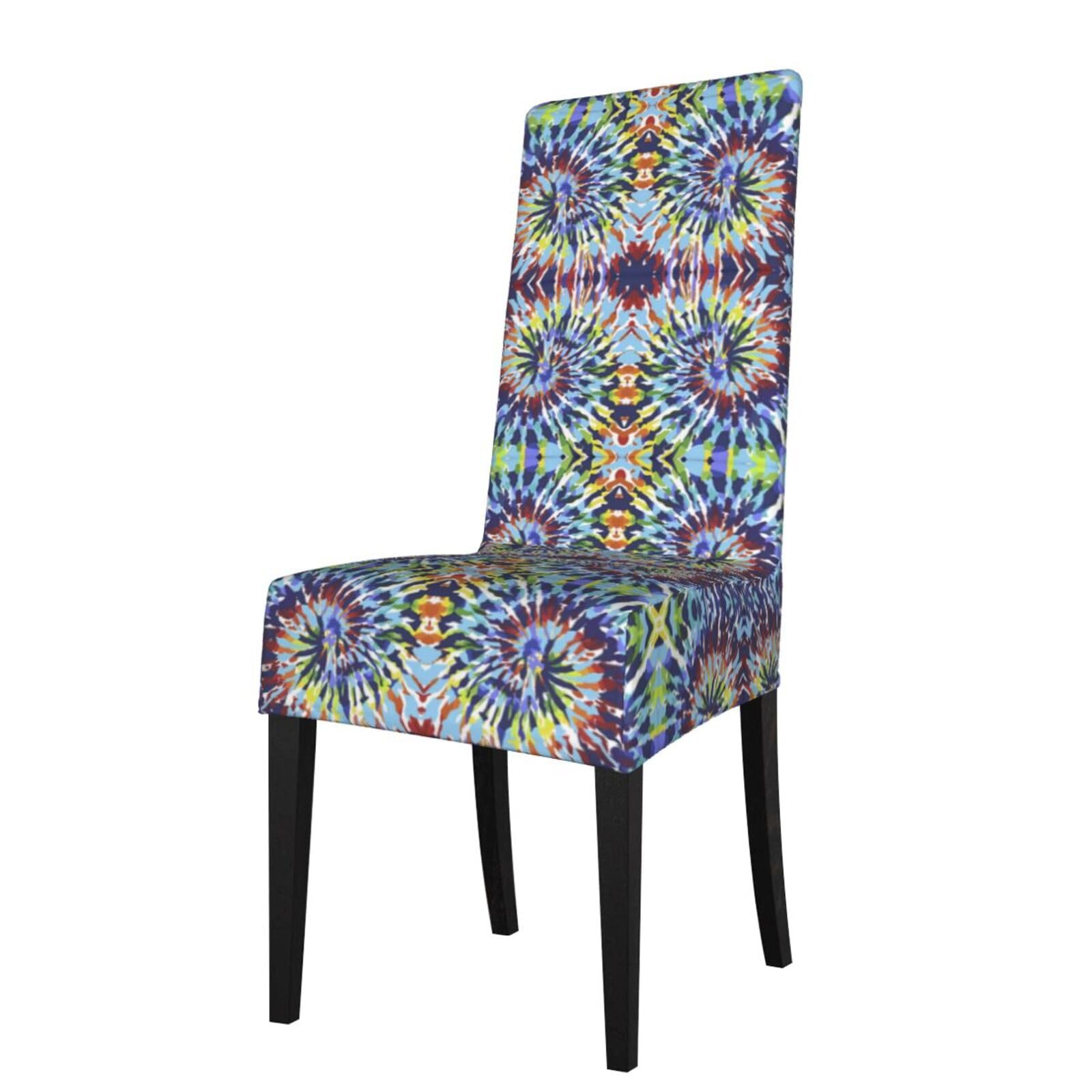 LKYMOH Trippy Tye Dye, Chair Covers Stretch Chair Slipcovers for Dining Room, for Party Pet Protection Universal Fit Soft Polyester