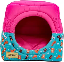 Cama iglu toca para cachorro e gato, cama 2x1 para cachorro ou gato com almofada, TAM. G